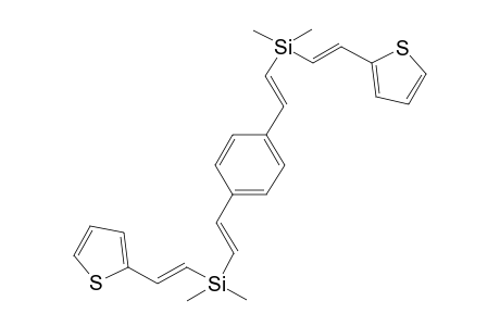 1,4-Bis-{.beta.-{dimethyl(.beta.-(2-thienyl)vinyl]silyl}vinyl}benzene