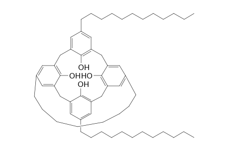 11,23-didodecyl-5,17-octano-25,26,27,28-tetrahydroxycalix[4]arene