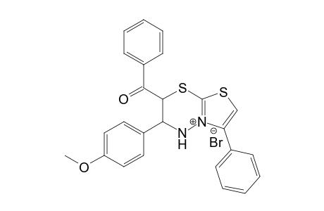 2-Benzoyl-3-(4-methoxyphenyl)-6-phenyl-2,3-dihydro-4H-thiazolo[2,3-b][1,3,4]thiadiazin-5-ium bromide