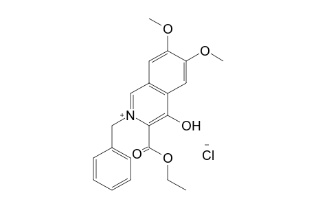 2-benzyl-6,7-dimethoxy-3-(ethoxycarbonyl)-4-hydroxyisoquinolinium chloride