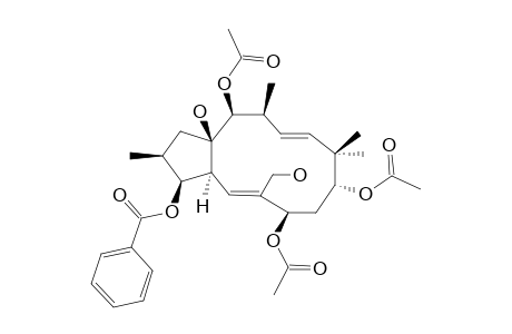 7-BETA,9-ALPHA,14-BETA-TRIACETOXY-3-BETA-BENZOYLOXY-15-BETA,17-DIHYDROXYJATROPHA-5-E,11-E-DIENE