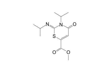 2H-1,3-Thiazine-6-carboxylic acid, 3,4-dihydro-3-isopropyl-2-(isopropylimino)-4-oxo-, methyl ester