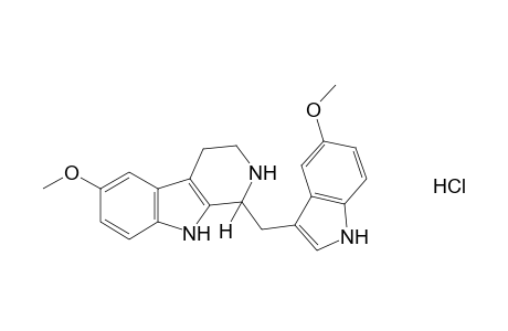 6-methoxy-1-[(5-methoxyindol-3-yl)methyl]-1,3,4,9-tetrahydro-2H-pyrido[3,4-b]indole, monohydrochloride