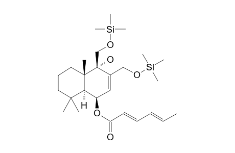 [(1R,4S,4as,8as)-4-Hydroxy-3,4-bis(hydroxymethyl)-4A,8,8-trimethyl-5,6,7,8A-tetrahydro-1H-naphthalen-1-yl] (2E,4E)-hexa-2,4-dienoate, 2tms