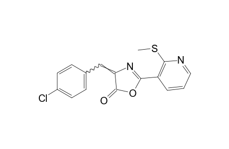 4-(p-chlorobenzylidene)-2-[2-(methylthio)-3-pyridyl]-2-oxazolin-5-one