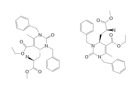 (4R,2'S)-4-(2'-AMINO-2'-METHOXYCARBONYL-ETHYL)-1,3-DI-N-BENZYL-6-METHYL-2-OXO-1,2,3,4-TETRAHYDRO-PYRIMIDINE-5-CARBOXYLIC-ACID-ETHYLESTER