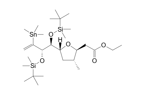 ethyl 2-[(2S,3R,5R)-5-[(1S,2S)-1,2-bis[[tert-butyl(dimethyl)silyl]oxy]-3-trimethylstannyl-but-3-enyl]-3-methyl-tetrahydrofuran-2-yl]acetate