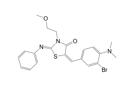 (2Z,5E)-5-[3-bromo-4-(dimethylamino)benzylidene]-3-(2-methoxyethyl)-2-(phenylimino)-1,3-thiazolidin-4-one