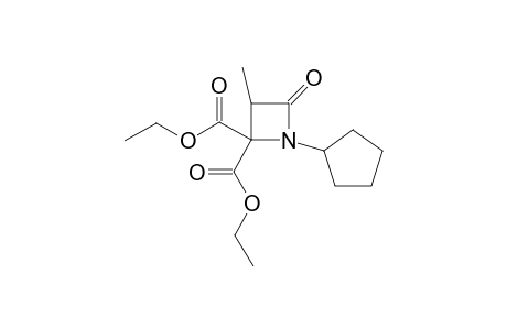 Diethyl 1-cyclopentyl-3-methyl-4-oxoazetidine-2,2-dicarboxylate