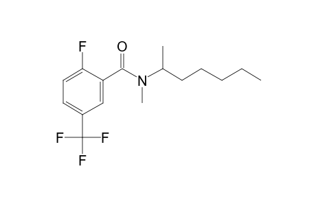 Benzamide, 2-fluoro-5-trifluoromethyl-N-methyl-N-(hept-2-yl)-