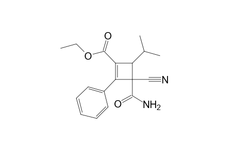 Ethyl 3-cyano-3-amido-4-isopropyl-2-phenylcyclobutene-1-carboxylate isomer