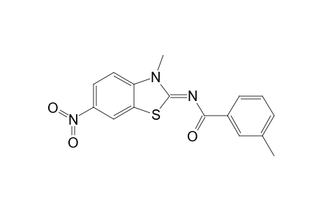 3-Methyl-N-((2Z)-3-methyl-6-nitro-1,3-benzothiazol-2(3H)-ylidene)benzamide