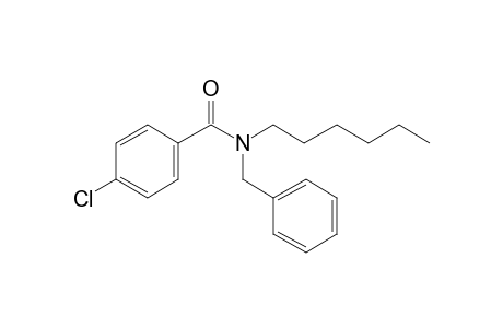 Benzamide, 4-chloro-N-benzyl-N-hexyl-