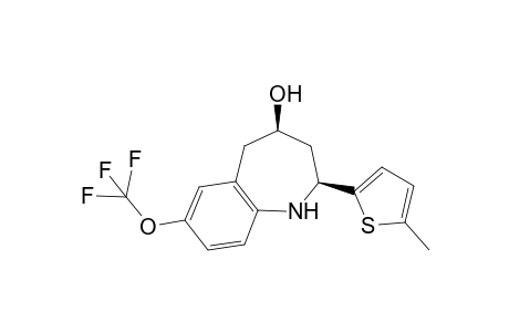 7-Trifluoromethoxy-cis-2-(5-methylthiophen-2-yl)-2,3,4,5-tetrahydro-1H-1-benzazepin-4-ol