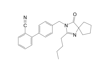 2-Butyl-3-[[2'-cyano-[1,1'-biphenyl]-4-yl]methyl]-1,3-diazaspiro[4,4]non-1-en-4-one