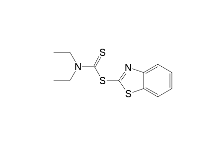 diethyldithiocarbamic acid, 2-benzothiazolyl ester