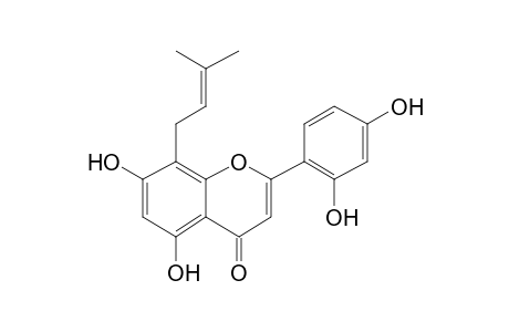 2-(2,4-dihydroxyphenyl)-5,7-dihydroxy-8-(3-methylbut-2-enyl)-1-benzopyran-4-one