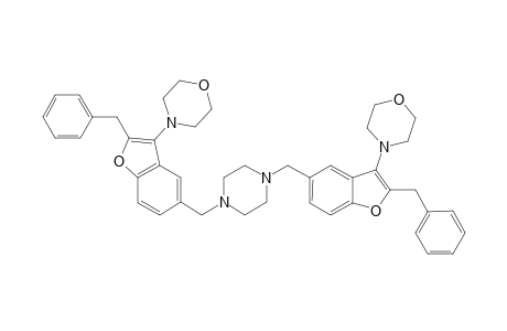 1,4-Bis[[2-benzyl-3-(4-morpholinyl)benzofuran-7-yl]methyl]piperazine