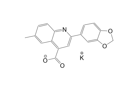 potassium 2-(1,3-benzodioxol-5-yl)-6-methyl-4-quinolinecarboxylate