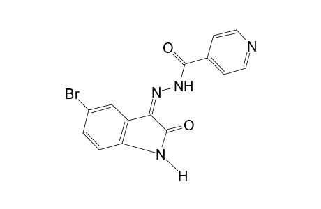 isonicotinic acid, (5-bromo-2-oxo-3-indolinylidene)hydrazide