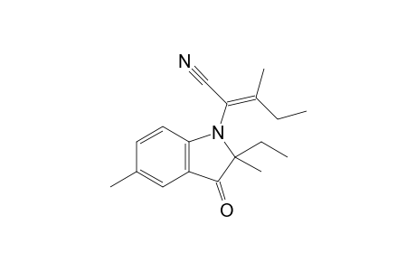 2-(2,3-Dihydro-3-oxo-2,5-dimethyl-2-ethyl-1H-indole-1-yl)-3-methylpent-2-enenitrile