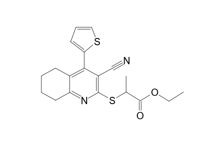 2-[(3-cyano-4-thiophen-2-yl-5,6,7,8-tetrahydroquinolin-2-yl)thio]propanoic acid ethyl ester