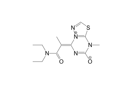 (5E)-5-[1-(Diethylcarbamoyl)ethyliden]-5,8-dihydro-8-methyl-1,3,4-thiadiazolo[3,2-a][1,3,5]triazin-4-ium-7-olate