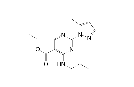 ethyl 2-(3,5-dimethyl-1H-pyrazol-1-yl)-4-(propylamino)-5-pyrimidinecarboxylate