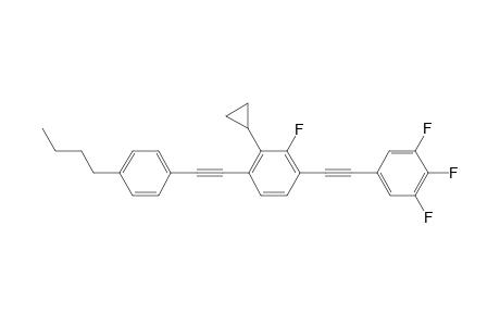 1-Fluoro-2-cyclopropyl-3-(4-n-butyl-phenylethynyl)-6-[(3,4,5-trifluoro-phenyl)ethynyl]-benzene