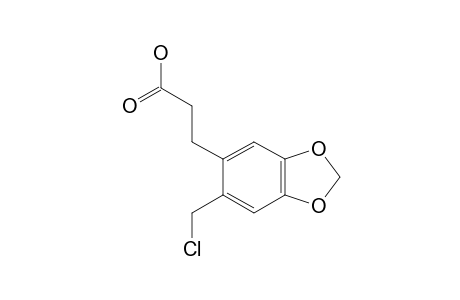 2-(chloromethyl)-4,5-(methylenedioxy)hydrocinnamic acid