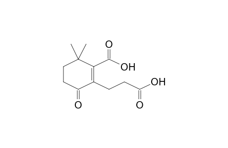 2-(2-Carboxyethyl)-6,6-dimethyl-3-oxo-1-cyclohexene-1-carboxylic acid