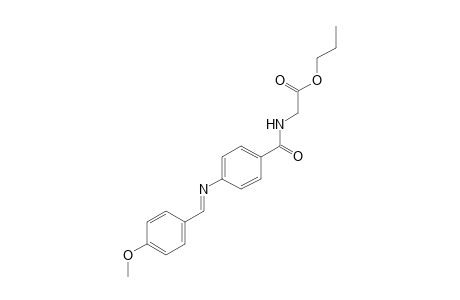 p-[(p-Methoxybenzylidene)amino]hippuric acid, propyl ester