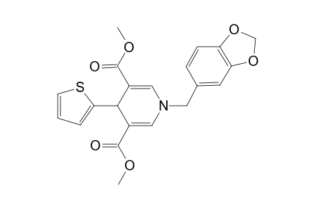 1-(1,3-benzodioxol-5-ylmethyl)-4-thiophen-2-yl-4H-pyridine-3,5-dicarboxylic acid dimethyl ester