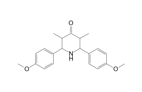 2,6-BIS(p-METHOXYPHENYL)-3,5-DIMETHYL-4-PIPERIDONE