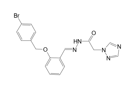 N'-((E)-{2-[(4-bromobenzyl)oxy]phenyl}methylidene)-2-(1H-1,2,4-triazol-1-yl)acetohydrazide