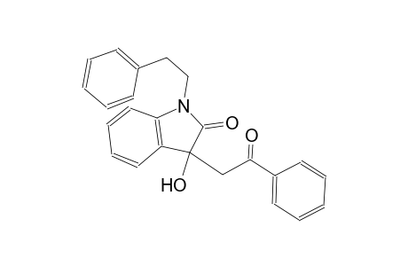 2H-indol-2-one, 1,3-dihydro-3-hydroxy-3-(2-oxo-2-phenylethyl)-1-(2-phenylethyl)-