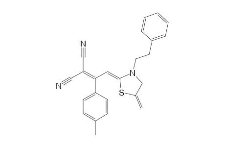 2-CYANO-4-(5-METHYLENE-3-PHENETHYLTHIAZOLIDIN-2-YLIDENE)-3-(4-TOLYL)-BUT-2-ENENITRILE