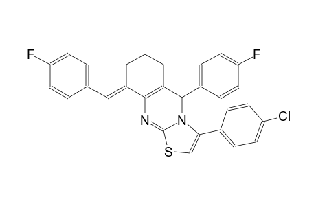 (9E)-3-(4-chlorophenyl)-9-(4-fluorobenzylidene)-5-(4-fluorophenyl)-6,7,8,9-tetrahydro-5H-[1,3]thiazolo[2,3-b]quinazoline