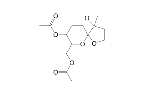 SPIRO-1-2'-[3'-METHYL-3'-TETRAHYDROFURANOL]-4,6-DI-O-ACETYL-2,3-DIDEOXY-ALPHA-D-ERYTHRO-HEXOPYRANOSIDE