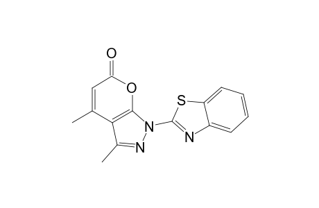 1-(1,3-Benzothiazol-2-yl)-3,4-dimethylpyrano[2,3-c]pyrazol-6(1H)-one