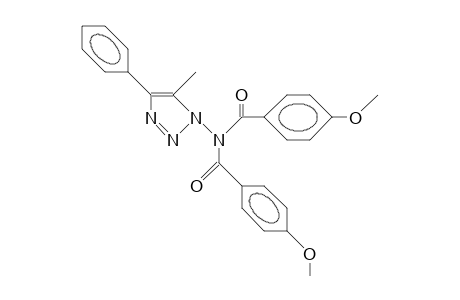 4-methoxy-N-(4-methoxybenzoyl)-N-(5-methyl-4-phenyltriazol-1-yl)benzamide