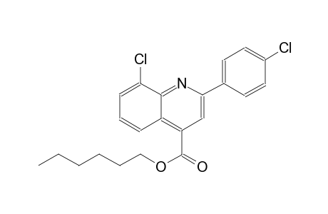 hexyl 8-chloro-2-(4-chlorophenyl)-4-quinolinecarboxylate