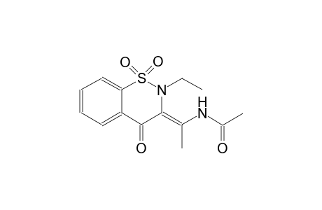 acetamide, N-[(1Z)-1-(2-ethyl-1,1-dioxido-4-oxo-2H-1,2-benzothiazin-3(4H)-ylidene)ethyl]-