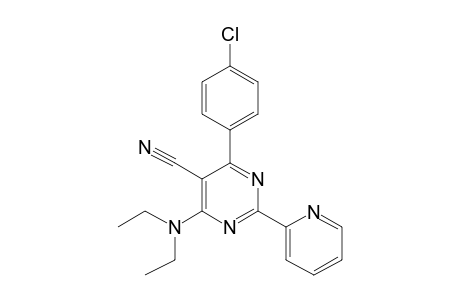 4-(p-CHLOROPHENYL)-6-(DIETHYLAMINO)-2-(2-PYRIDYL)-5-PYRIMIDINECARBONITRILE