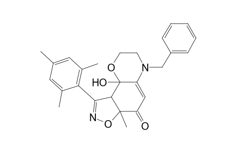 9b-Hydroxy-4-benzyl-6a-methyl-9-(2',4',6'-trimethylphenyl)-3,4,9a,9b-tetrahydro-2H-1,2-oxazolo[5,4-h]-1,4-benzoxazin-6(6aH)-one