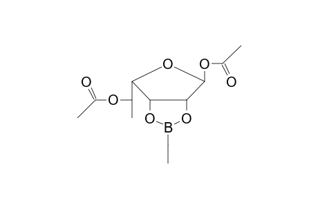 .alpha.-L-rhamnofuranose, 1,5-di-O-acetyl-2,3-O-(ethylborandiyl)-