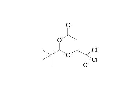 1,3-Dioxan-4-one, 2-(1,1-dimethylethyl)-6-(trichloromethyl)-, (2s-cis)-