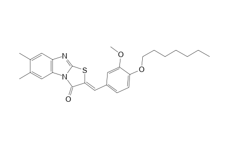 (2Z)-2-(4-heptoxy-3-methoxy-benzylidene)-6,7-dimethyl-thiazolo[3,2-a]benzimidazol-1-one