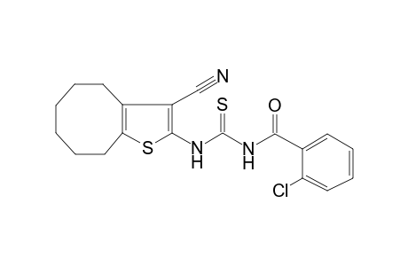 2-Chloranyl-N-[(3-cyano-4,5,6,7,8,9-hexahydrocycloocta[b]thiophen-2-yl)carbamothioyl]benzamide