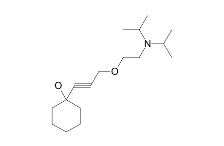 CYCLOHEXANOL, 1-/3-/2-/DIISOPROPYLAMINO/ETHOXY/-1-PROPYNYL/-,